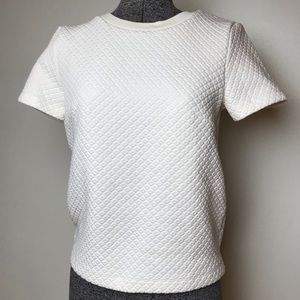 TOPSHOP WHITE QUILTED TOP